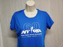 NYRR New York Road Runners 60 Years Anniversary Womens Medium Blue Jersey - £14.19 GBP