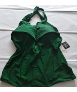 Bar III Green Core Solids Swim Top Size M - $25.59 CAD