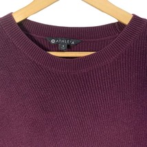 Athleta Rest Day Sweater Silk Purple Asymmetrical Hem Long Sleeve S - £30.86 GBP