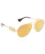 Versace VE2249 10027P Sunglasses Gold Frame Brown Mirror Gold 65mm - €432,46 EUR