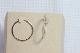 Chloe &amp; Isabel Earrings (New) Pave&#39; Hoop Earrings (E522CLSG) - £49.22 GBP