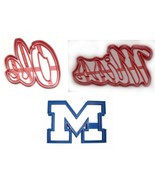 Ole Miss University Of Mississippi Athletics Set Of 3 Cookie Cutters USA... - $150.59 MXN