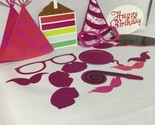 Photo Booth Props Masks Mustache On A Stick Girl Party Birthday -Pink Sp... - $2.91