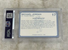 Michael Jordan UNC #17 Collegiate Collection Low Pop MJ Tongue NBA  Bulls PSA 8 - £89.47 GBP