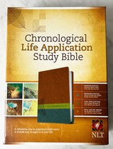 Chronological Life Application Study Bible NLT Faux Leather Brown/Green/Teal - £52.27 GBP