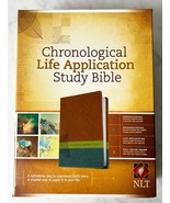 Chronological Life Application Study Bible NLT Faux Leather Brown/Green/... - £52.99 GBP