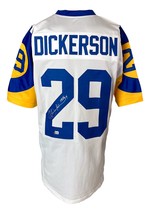 Eric Dickerson Signed Custom White Pro-Style Football Jersey HOF 99 BAS - £121.60 GBP