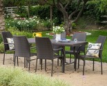 Christopher Knight Home Alexandria Outdoor Wicker Dining Set, 7-Pcs Set,... - $764.99