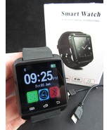 NIB Bluetooth Smart Watch International Black NEW + BOX + MANUAL + CORD - $39.99