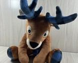 Bass Pro Shops holiday plush moose deer reindeer blue black plaid antler... - $12.86