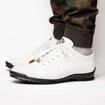 Bari Sporty Genuine Lizard Fashion Sneaker White image 8
