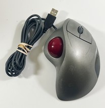 Logitech TrackMan Wheel Mouse USB Optical Trackball Mouse Silver T-BB18 Tested - £18.47 GBP