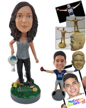 Personalized Bobblehead Woman Watering Her Plants - Sports &amp; Hobbies Yoga &amp; Rela - £72.11 GBP