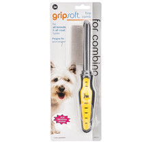 JW Pet GripSoft Fine Comb for Combing All Dog Breeds and Coat Types 1 count JW P - £13.82 GBP