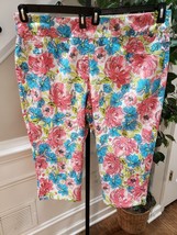 Ruby Rd. Womens Multicolor Floral Cotton Casual brushstroke Capri Pants Size 22W - £20.83 GBP