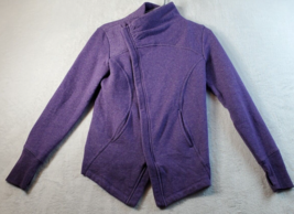 Zella Jacket Womens Size XS Purple knit Cotton Long Sleeve Pockets Full Zip EUC - £9.54 GBP