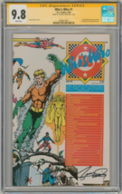 CGC SS 9.8 DC Comics Who&#39;s Who #1 SIGNED George Perez Cover Art Aquaman Atom - £234.02 GBP