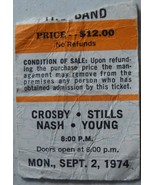CSNY Crosby Stills Nash &amp; Young 1974 Ticket Stub Toronto Varsity With Th... - $41.07 CAD