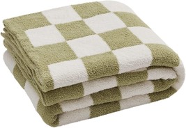 YIRUIO Throw Blankets Checkerboard Grid Chessboard Gingham Warmer Comfort Plush - £44.65 GBP