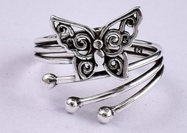 925 Sterling Solid Silver Butterfly Shape Ring Unisex Casual Wear Ring For Gift - £32.58 GBP+