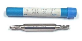 7/32&quot; (.2187&quot;) 2 Flute HSS Double Ended End Mill Putnam 94833 B-9X - $20.69