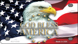God Bless America Eagle Novelty Mini Metal License Plate Tag - £12.01 GBP