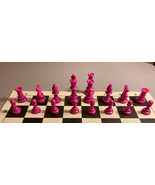 Basic Club 17 Piece Half Chess Set Pink 2 Queens - $15.59