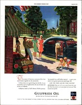 1942 Gulf Motor Oil gulfpride oil Vintage Ad fabric of American E7 - $24.11