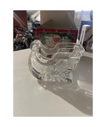 CZECHOSLOVAKIAN CUT CRYSTAL SANTA SLEIGH ROYAL LIMITED CANDY DISH Or Can... - $19.00