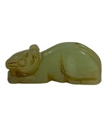 Old Mongolian Chinese year of rat in natural jade animal Figure Carving ... - $98.16