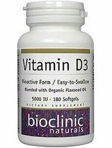 Bioclinic Naturals - Vitamin D3 5000 IU 180 Softgels - £17.54 GBP