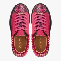 The Venezia Fuchsia Leather Women Sneaker image 3