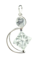 Pendule Merkaba en cristal de quartz (amovible) Sourcier Géométrique Healer... - £15.26 GBP