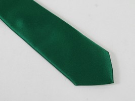 Mens Narrow Tie/Hankie Set Satin Silky Vito Rofolo VTR-95 Emerald Green image 3