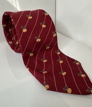 Vintage Yves Saint Laurent Red Striped Silk Men’s Neck Tie - $24.74