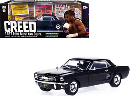 1967 Ford Mustang Coupe Matt Black (Adonis Creed&#39;s) &quot;Creed&quot; (2015) Movie 1/43 Di - £28.82 GBP