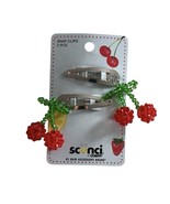 Conair Scunci Cherries Cherry Snap Clips Hair Accessories Fruit Summer R... - $17.99