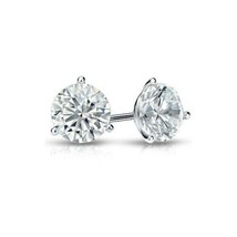 2.00Ct Simulated Diamond Earrings Martini Stud 14K White Gold Plated Screw Back - £29.41 GBP