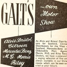 1954 James Galt Car Dealership Glasgow Advertisement Automobilia E89G3 - $19.99