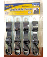 NEW CargoBuckle F12637 Multi-Purpose Cam Buckle Tie-Downs 4 Pack  - £14.87 GBP