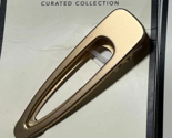 The Hair Edit Brushed Triangle Large Gold Metallic Hair Clip New - $10.22