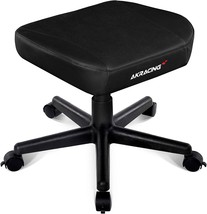 Akracing Footstool With Pu Leather, Height Adjustable With Wheels,, Ak-S... - £154.11 GBP