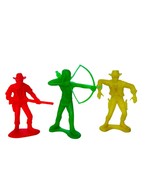 Cowboys and Indians lot vtg western toys red yellow green plastic 1960s ... - £10.87 GBP