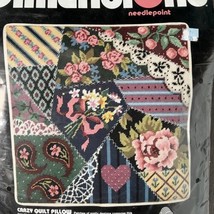 Vintage Dimensions Needlepoint Kit Crazy Quilt Pillow 2356 Sealed Barbar... - $34.39