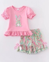 NEW Boutique Easter Bunny Floral Shorts Outfit Set - £13.53 GBP