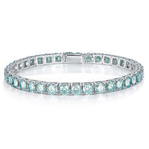 Turquoise Moissanite Tennis Bracelet - $130.00+