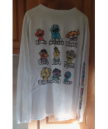 Sesame Street Mens Long Sleeve Tee 2XL White Sesame Street Characters - $27.14 CAD