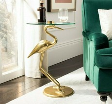 Anthropologie Style Pavo Gold Bird Ibis Crane Accent Side Table New - $249.00