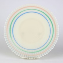 Macbeth Evans Petalware Pastel Bands Cremax Salver Plate, Vintage Glass 10 1/2&quot; - £39.31 GBP