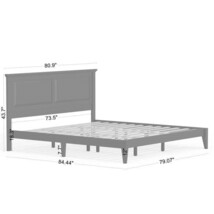 Solid Oak King Platform Bed With Headboard In White - $12,129.51 MXN Solid Oak King Platform Bed With Headboard In White - $12,129.51 MXN